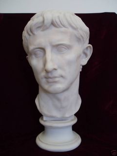 Augustus Caesar Head Young Male Greco Roman Statue LB09