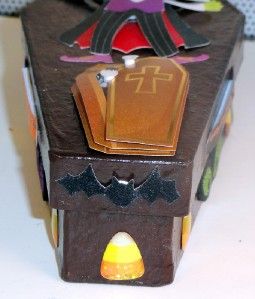 Halloween Decorative Coffin Gift Box Vampire Dracula Jokes Spooky Eyes 