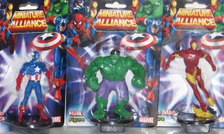   Avengers Iron Man Captain America Hulk Cake Topper Figures Lot