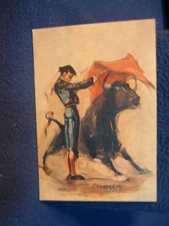 Escalera Artist Signed Bullfighter Mexico Postcard 52394