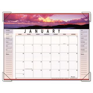   Glance 89802 Panoramic Landscape Monthly Desk Pad Calendar, 22 x 17