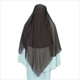 Brown Triangle Niqab Veil Hijab Abaya Khimar Burqa