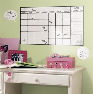 Calendar Wall Stickers 7 Stick UPS Home Office College Dorm Dry Erase 