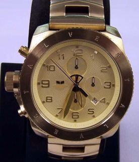 Vestal Watch Restrictor Chronograph All Gold Steel RES003 NEW