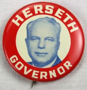   Political Campaign Button Bushfield Herseth Gubbrud Pinback Rare