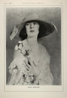 1923 Print Portrait Anita Stewart Silent Film Actor   ORIGINAL 
