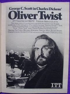 1982 Oliver Twist George C. Scott, Norman Lear TV Week