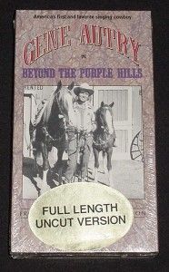 Gene Autry VHS  Beyond The Purple Hills  Full Length Brand New in 