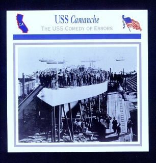 USS Camanche Civil War History Card The USS Comedy of Errors