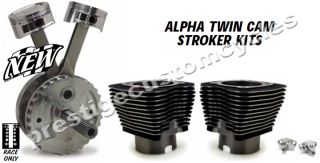 Jims 116 Alpha Twin Cam Stroker Kit Black or Silver Finish Engine 