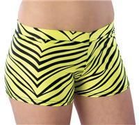 Pizzazz Adult Cheer Zebra Print Hot Short Dancewear New