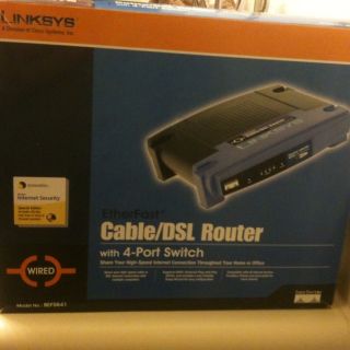 NEW Linksys EtherFast Cable DSL Router with 4 Port Switch Model BEFSR 