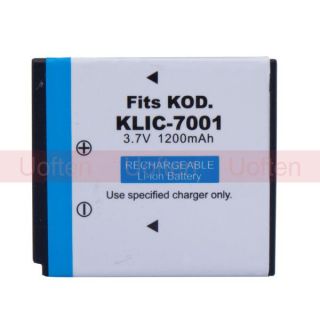   7V 1200mAh KLIC 7001 Rechargeable Battery for Kodak Camera Camcorder