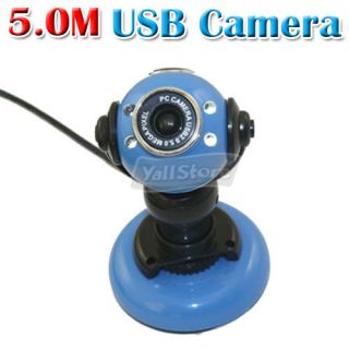 New USB 5.0M Pixels Robot 4 LED Webcam Camera for Laptop PC