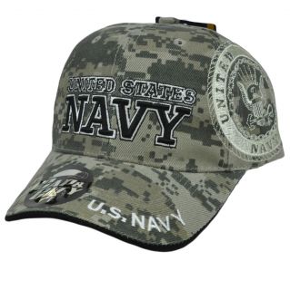   US Navy Military Insignia Seal Digital Camo Camouflage Hat Cap