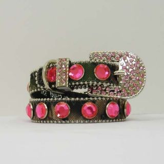   Hot Pink Rhinestone Camo Camouflage Dog Collar with D Ring