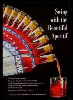 1969 Campari Aperitif Bottle Gradually Pouring Photos Vintage Print Ad 