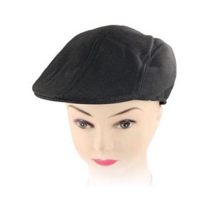 Thread Weave Spring Black Cabbie Visor Hat Cap for Man