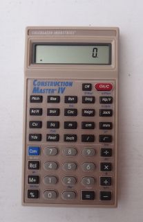   Industries Inc Construction Master IV Calculator Manual Case