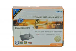 New Siemens Wireless DSL Cable Router w Print Server SS2623