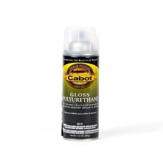 Cans of Cabot Gloss Polyurethane Spray Finish 8010