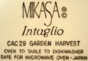 MIKASA china GARDEN HARVEST pattern CAC29) Dinner Plate 11 1/8