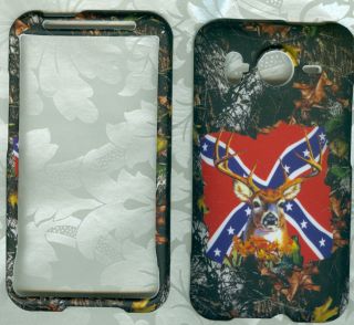 camo rebel flag RUBBERIZED HTC Inspire 4G AT T phone cover protector 