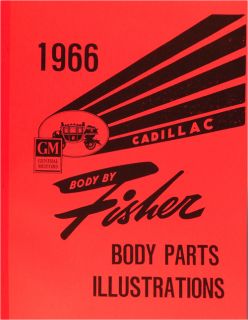 1966 Cadillac Body Parts Illustration Catalog DeVille Eldorado Calais 