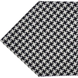 NEW w. tag CANALI tie, black   white houndstooth discount silk men 