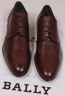 Bally Shoes $565 Brown Cadwell Wingtip Derby Leather Dress Shoes 8 5 