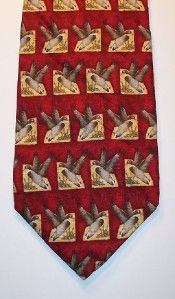cahn ducks red novelty neck tie 1013