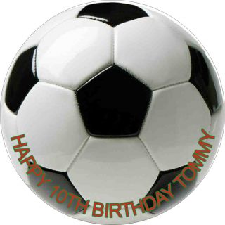 Soccer Football Edible Icing Birthday Cake Toppers