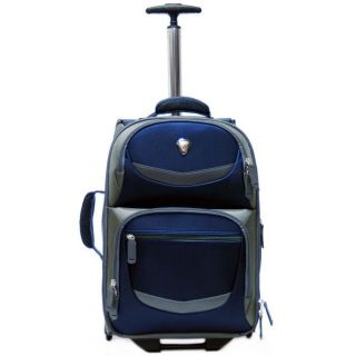 CalPak Discover 19 Inch Deluxe Laptop Rolling Backpack Navy Blue
