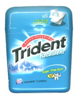 New Trident Recaldent Calcium Gum Sugar Free Freshmint