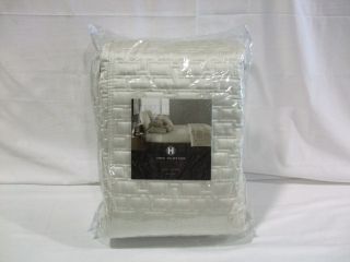 HOTEL COLLECTION   Maze Quilted Ivory Full/Queen Coverlet NP
