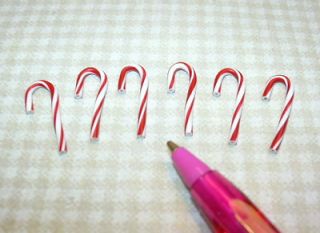Miniature Candy Cane Canes Christmas Ornaments/6 REGULAR for 