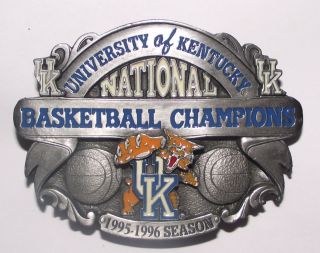 University of Kentucky UK Basketball Champs Belt Buckle 95 96 Season 