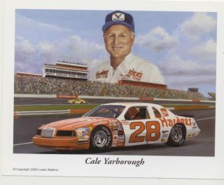Cale Yarborough 28 Hardees Poster Promo