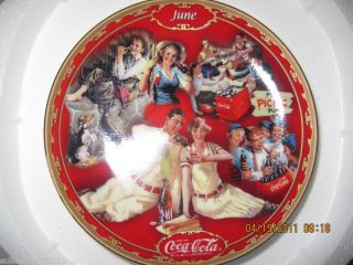   Bradford Exchange Coca Cola Days June Calendar Collectors Plate