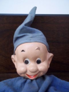  Toy Composition Head Dopey Puppet Made in Canada Disney Nice