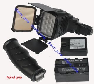 LED 5012 10 LED Video Light DV Camcorder Lamp + Battery + Charger