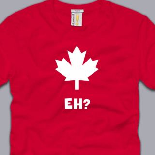 EH T Shirt Large Canada Maple Leaf Canadian Funny EH Hockey NHL Pride 