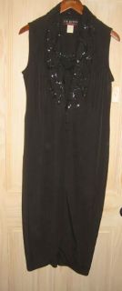   New with Tag Sexy Sequin Tuxedo Maxi Dress Lord Taylor Caliendo
