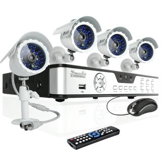 cctv 4ch home security camera system with 420 tv lines 500gb hard 