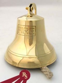 Brass Fire Bell firemen Truck Call Alarm Bells