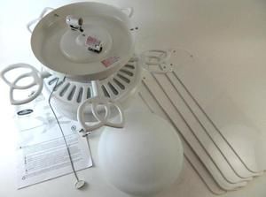 Harbor Breeze Calera 52 White Outdoor Ceiling Fan with Light Kit Used 