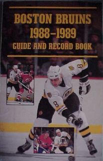 88 89 Boston Bruins Media Guide Book Cam Neely Bourque