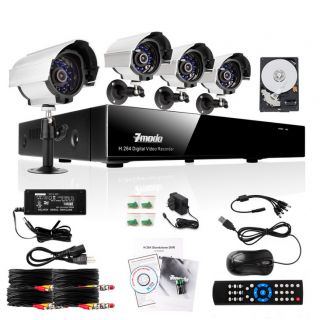 Zmodo 4 CH DVR Outdoor IR CCTV Home Security Surveillance Camera 