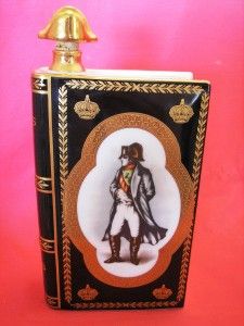 camus napoleon limoges book cognac black bottle 0107