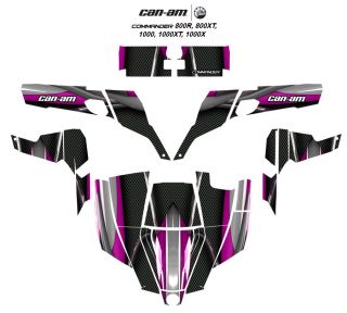 Can Am Commander 800R 1000x Graphic Decal Kit 5600 Hot Pink